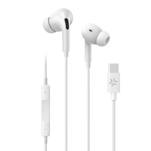 Celly Auriculares cable Usb-C Blanco
