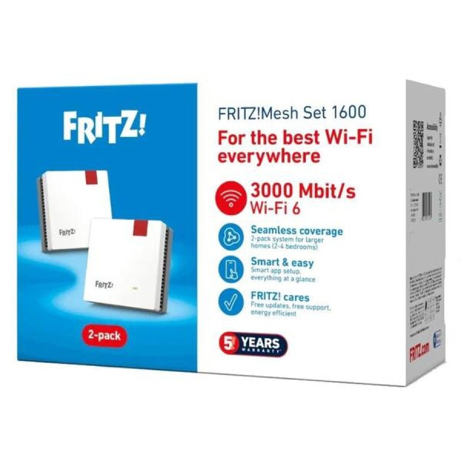 Fritz! Mesh WiFi Set 1600 2-pk Repeater WiFi6