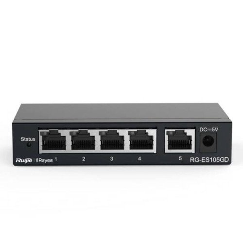 Reyee RG-ES105GD Switch 5xGb RJ45 Steel Case