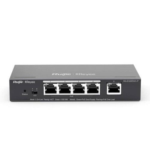 Reyee Switch 5xGb RJ45 (4 PoE/POE+) 54W Steel