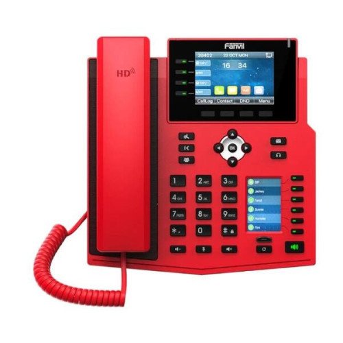 Fanvil X5U Rojo 16 líneas SIP 1 pantalla lateral