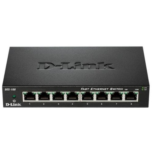 D-Link DES-108 Switch Switch 8x10/100Mbps Metal