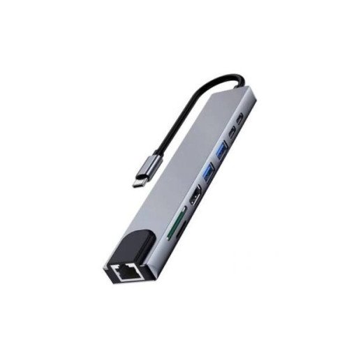 EWENT DOCKING MULTIPUERTO USB-C 8 en 1 HDMI 4K