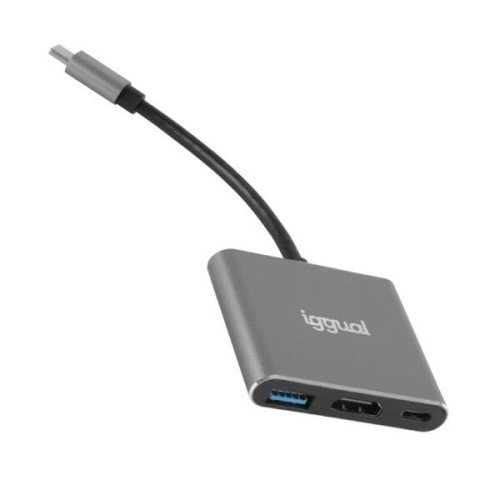 iggual Hub tipo C 3 en 1 1HDMI  USB 3.0 PD 100W