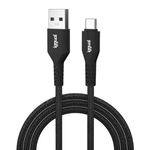 IGGUAL CABLE USB-A A TIPO C 3A 100CM