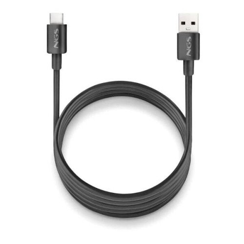 NGS CABLE CARGA RAPIDA USB-A A USB-C 1M NEGRO