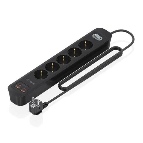Aisens Regleta 5 tomas interruptor PD 2xUSBC 2xUSB
