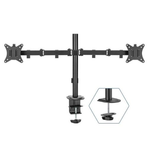 iggual SPM02 Soporte pinza mesa 2 monitores 17-32"