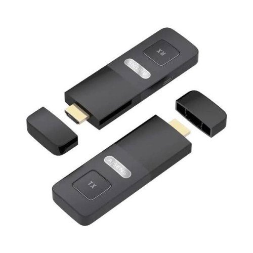 Aisens Adaptador HDMI Inalám 1080P 30 metros Negro