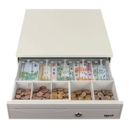 iggual Cajón portamonedas IRON-30W 42cm 5+5 blanco