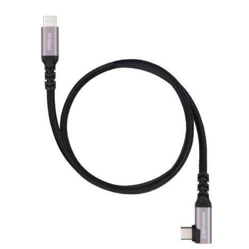 Nanocable Cable USB-C 3.2 GEN2 Acodado 100W 0.5 M