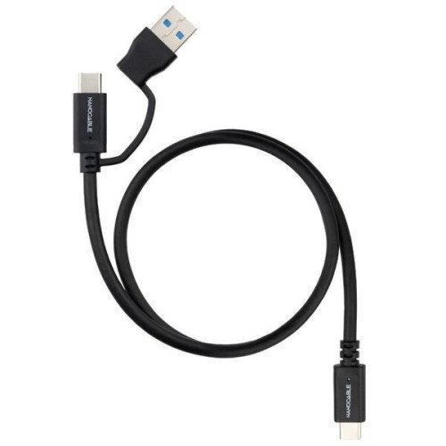 Nanocable Cable USB-C+USB-A/USB-C 3.2 GEN2 2 M